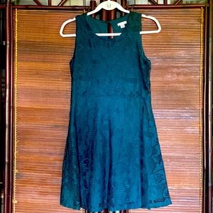 Green flower design dress